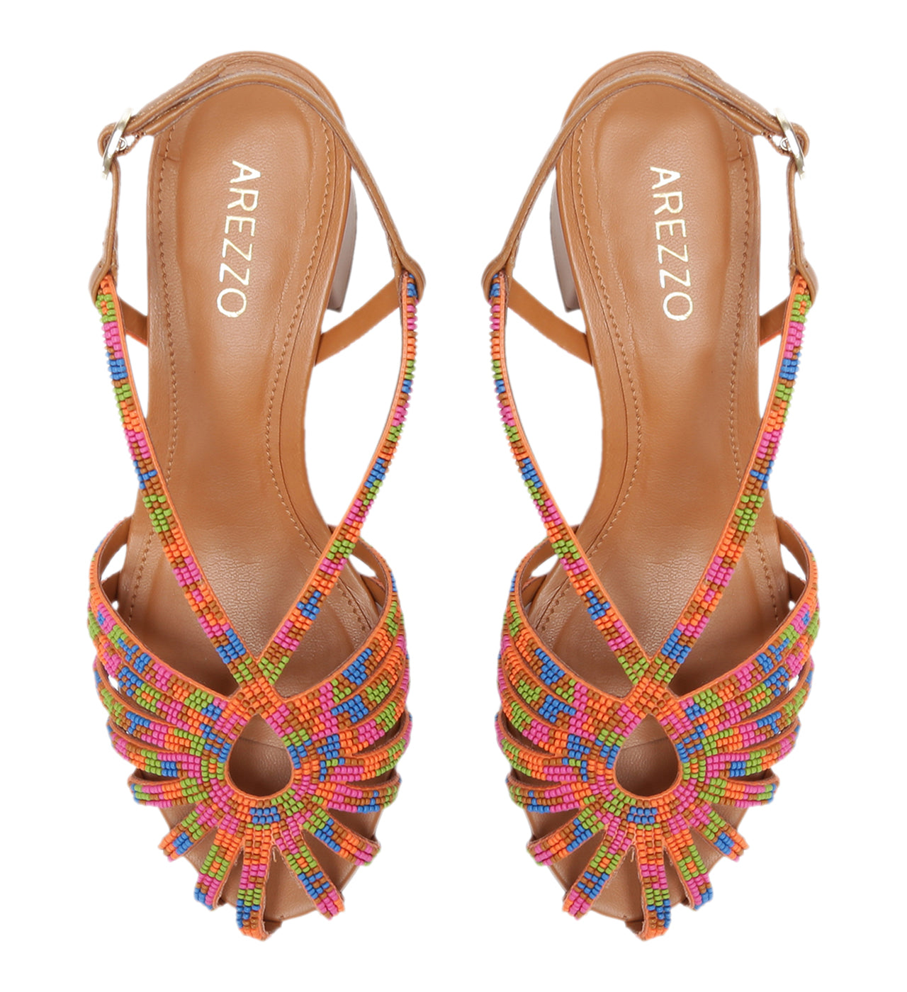 AREZZO | Paola Mid Block Sandal | Multicolor