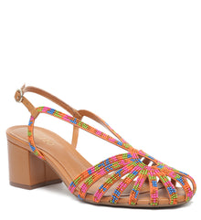 AREZZO | Paola Mid Block Sandal | Multicolor