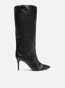 AREZZO | Miranda High Stiletto Black Boot | Black