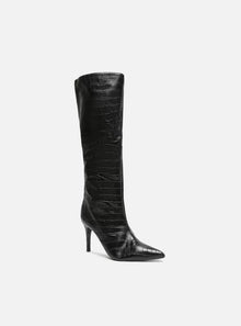 AREZZO | Miranda High Stiletto Black Boot | Black