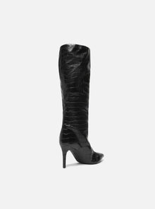 AREZZO | Miranda High Stiletto Black Boot | Black