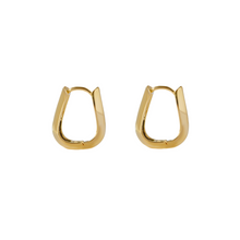 The Thin Twisted Box Hoop | 18K Yellow Gold-Plated