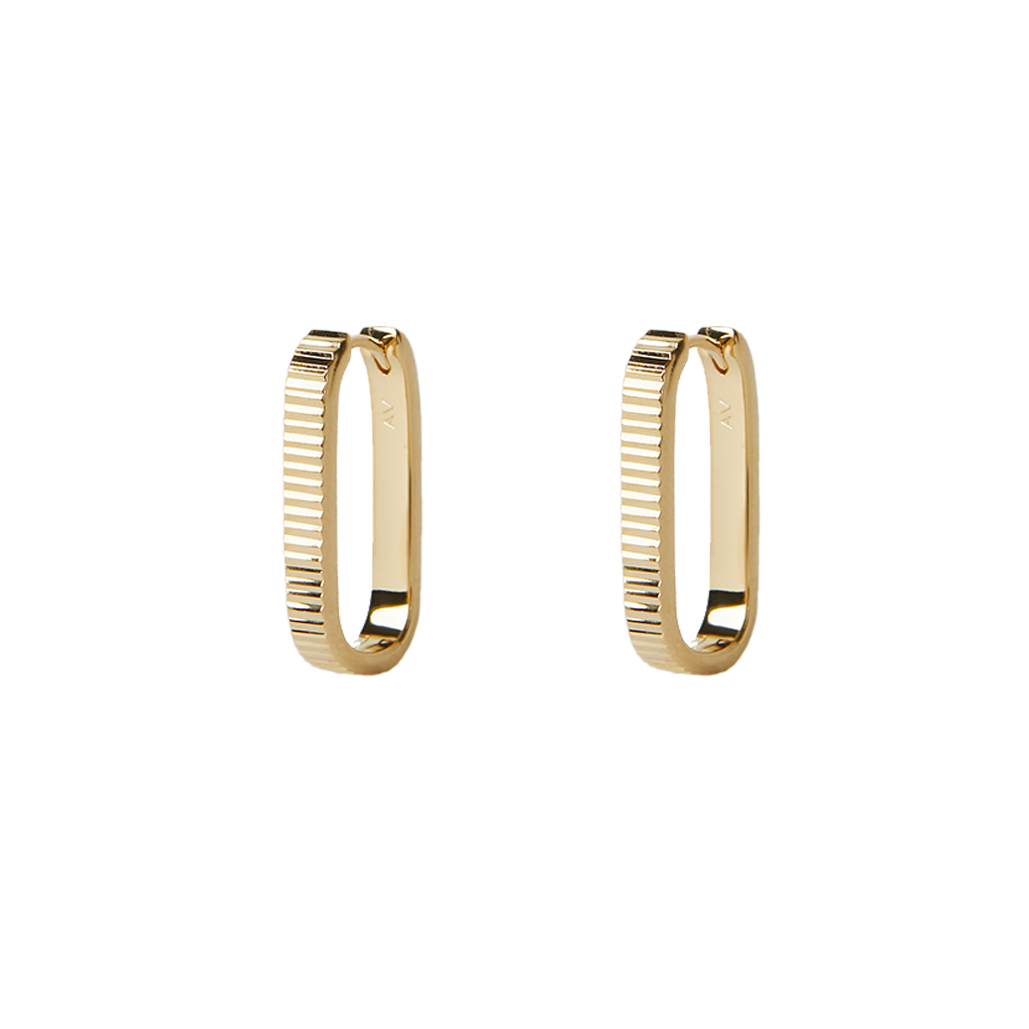 The Diamond Cut U Hoop | 18K Yellow Gold-Plated