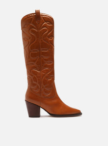 AREZZO | Abigail Mid Block Boot | Brown
