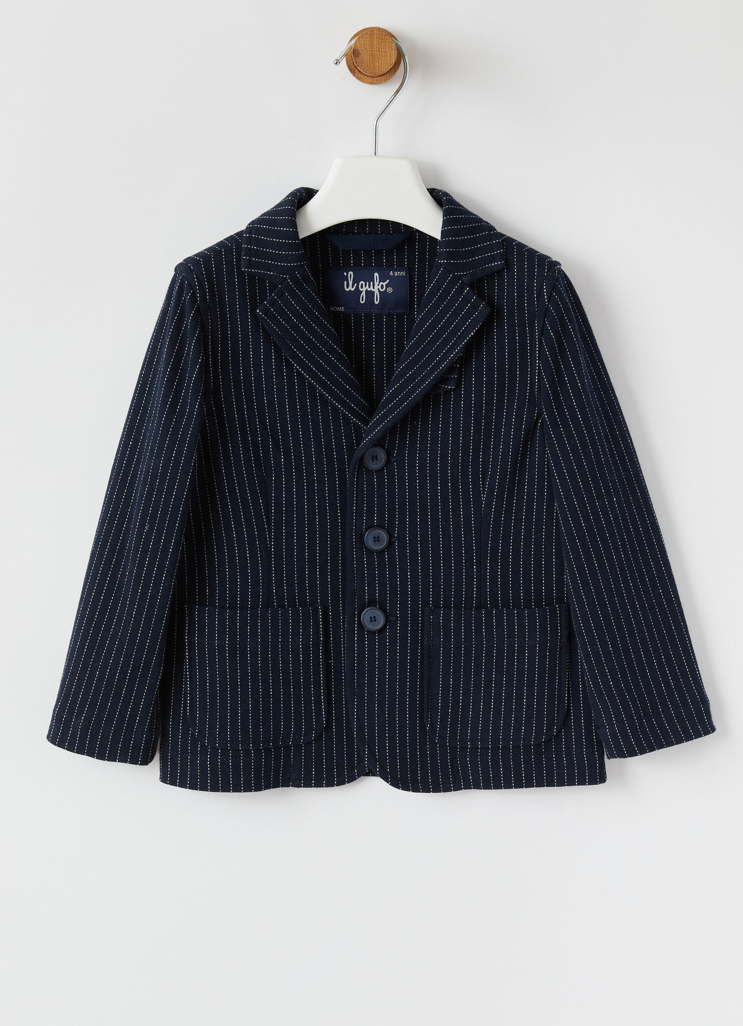 Pinstripe Jersey Jacket | Blue