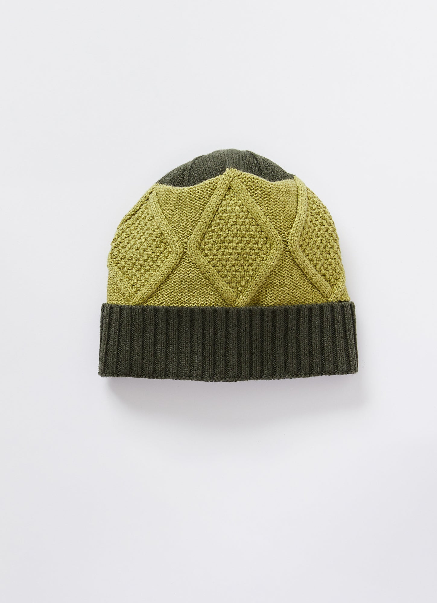 Two-Tone Hat with Geometric Pattern | Sottobosco/Muschio