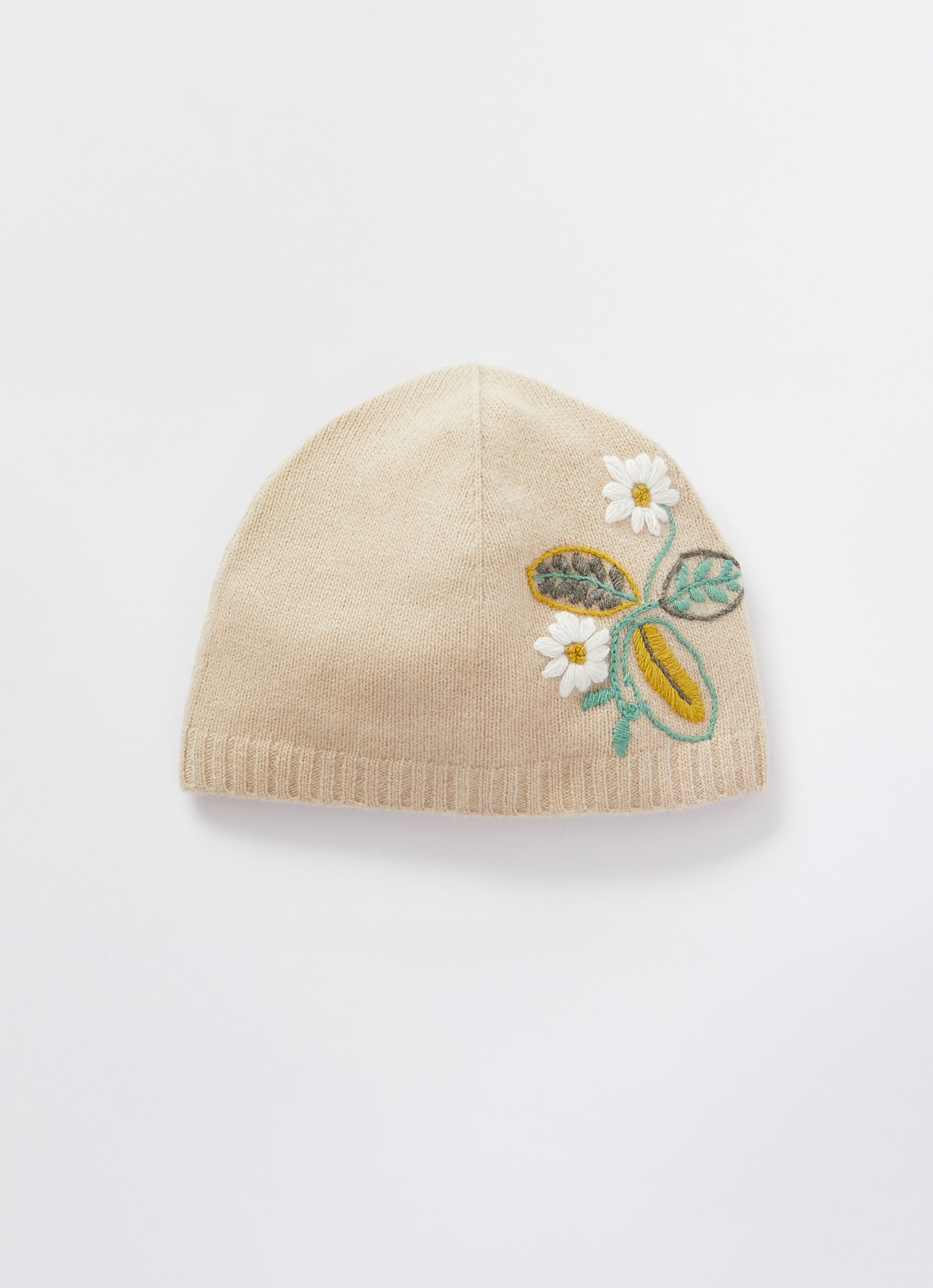 Wool Hat with Floral Embroidery | Birch