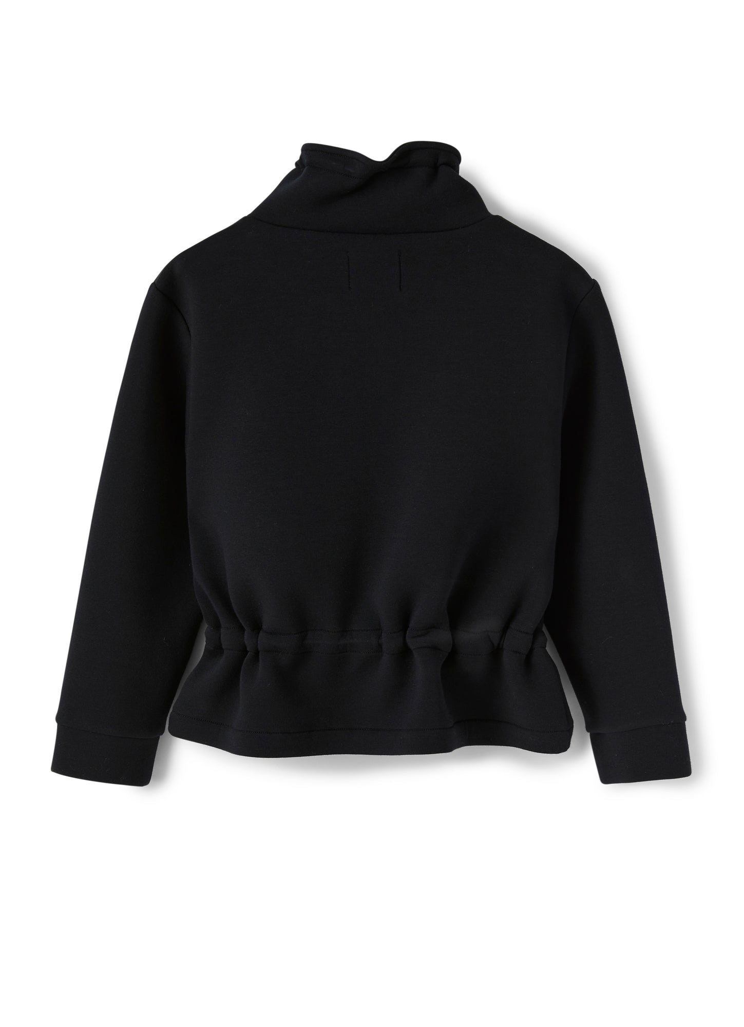 Bonded Jacket with Drawstring | Black/Black