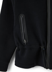 Bonded Jacket with Drawstring | Black/Black