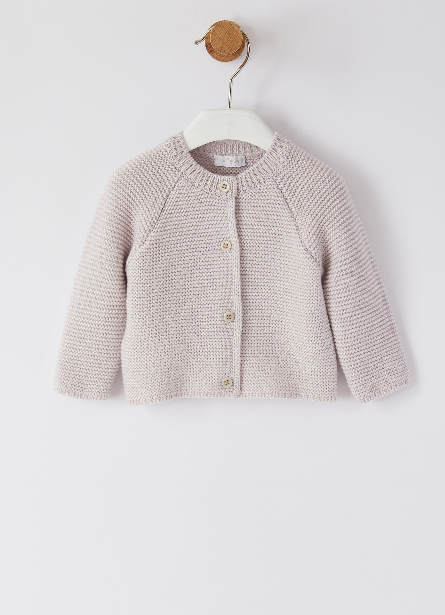 Baby Girl Merino Wool Cardigan | Sand