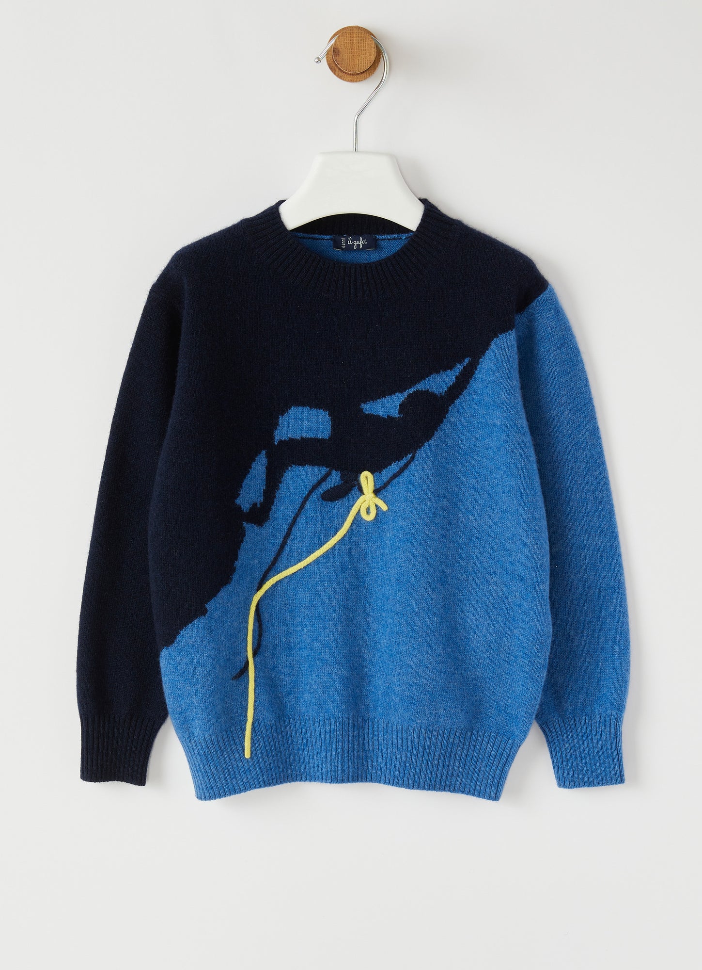Color-Block Sweater with Climber | Blue/Light Blue