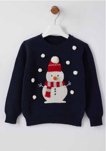 Christmas Sweater with Snowman | Blue