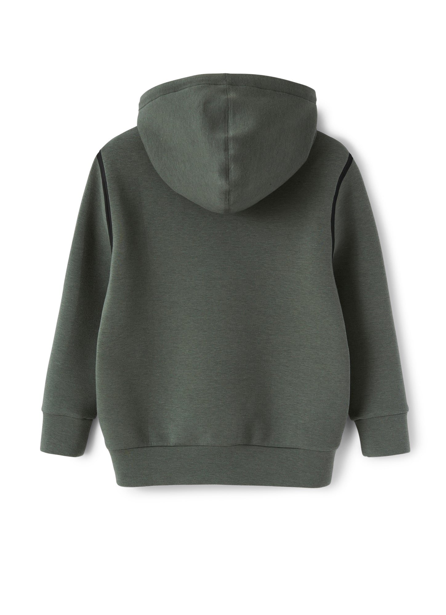 Bonded Sweatshirt with Hood | Black/Black