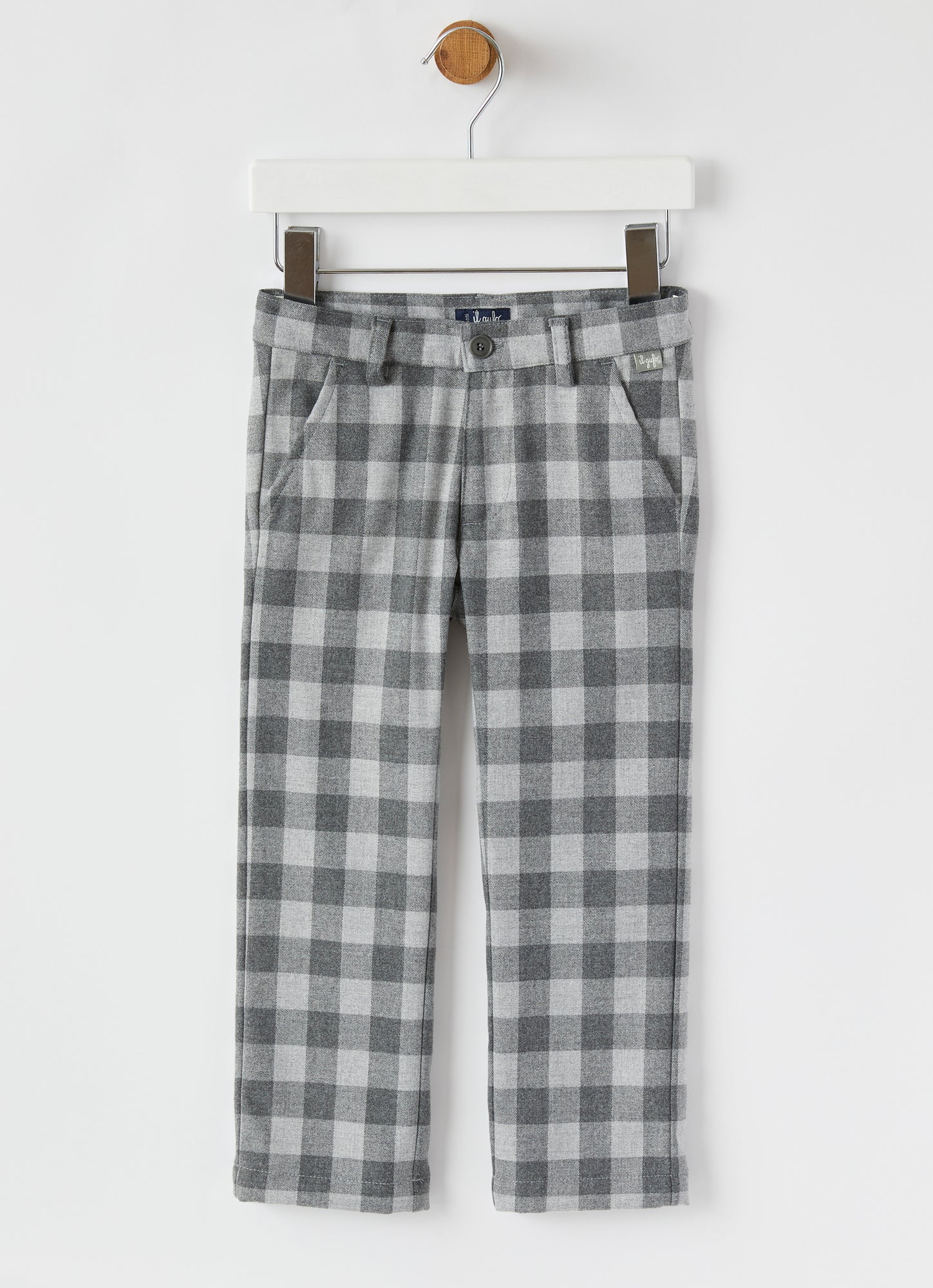 Checkered Tecnowool Classic Trousers | Brina