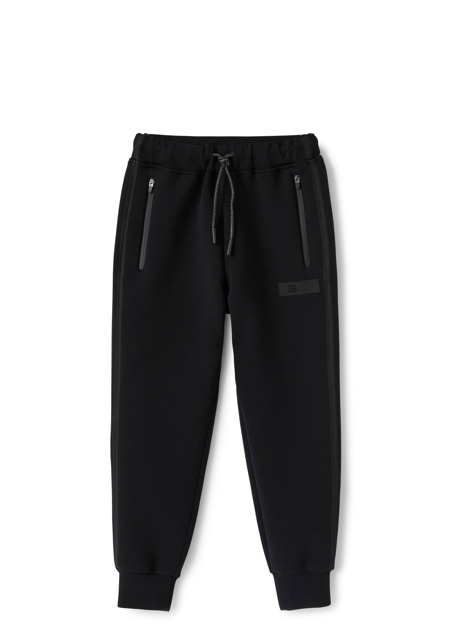 Bonded Joggers with Cuffs | Black/Black