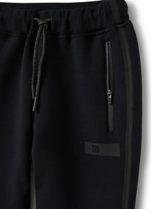 Bonded Joggers with Cuffs | Black/Black