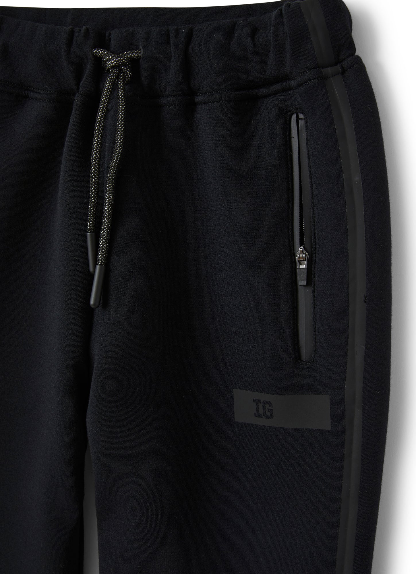Bonded Joggers with Cuffs | Black/Black