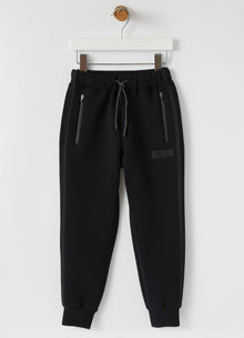 Bonded Joggers with Cuffs | Black/Black