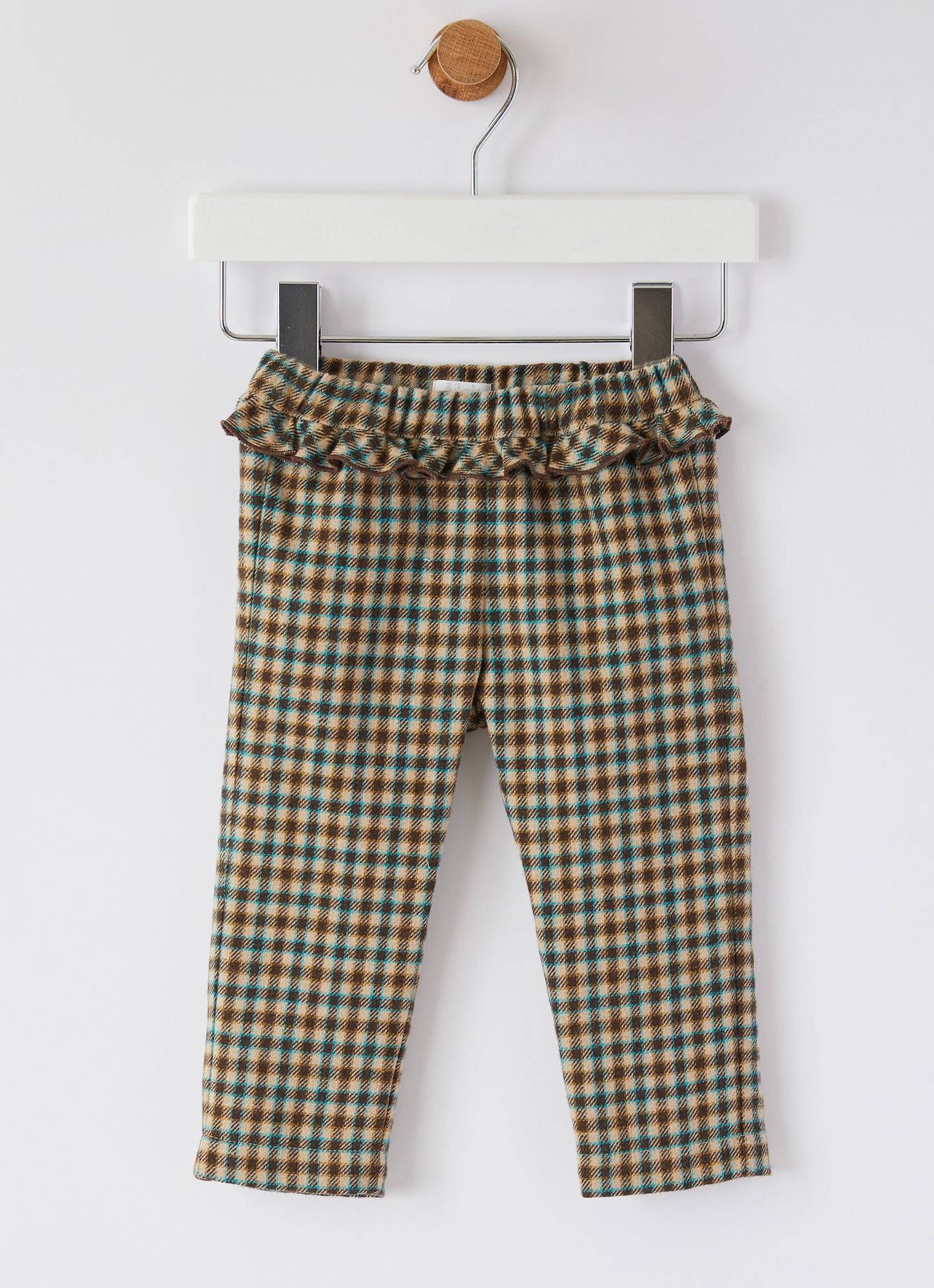 Flannel Trousers with Ruffles | Castagno