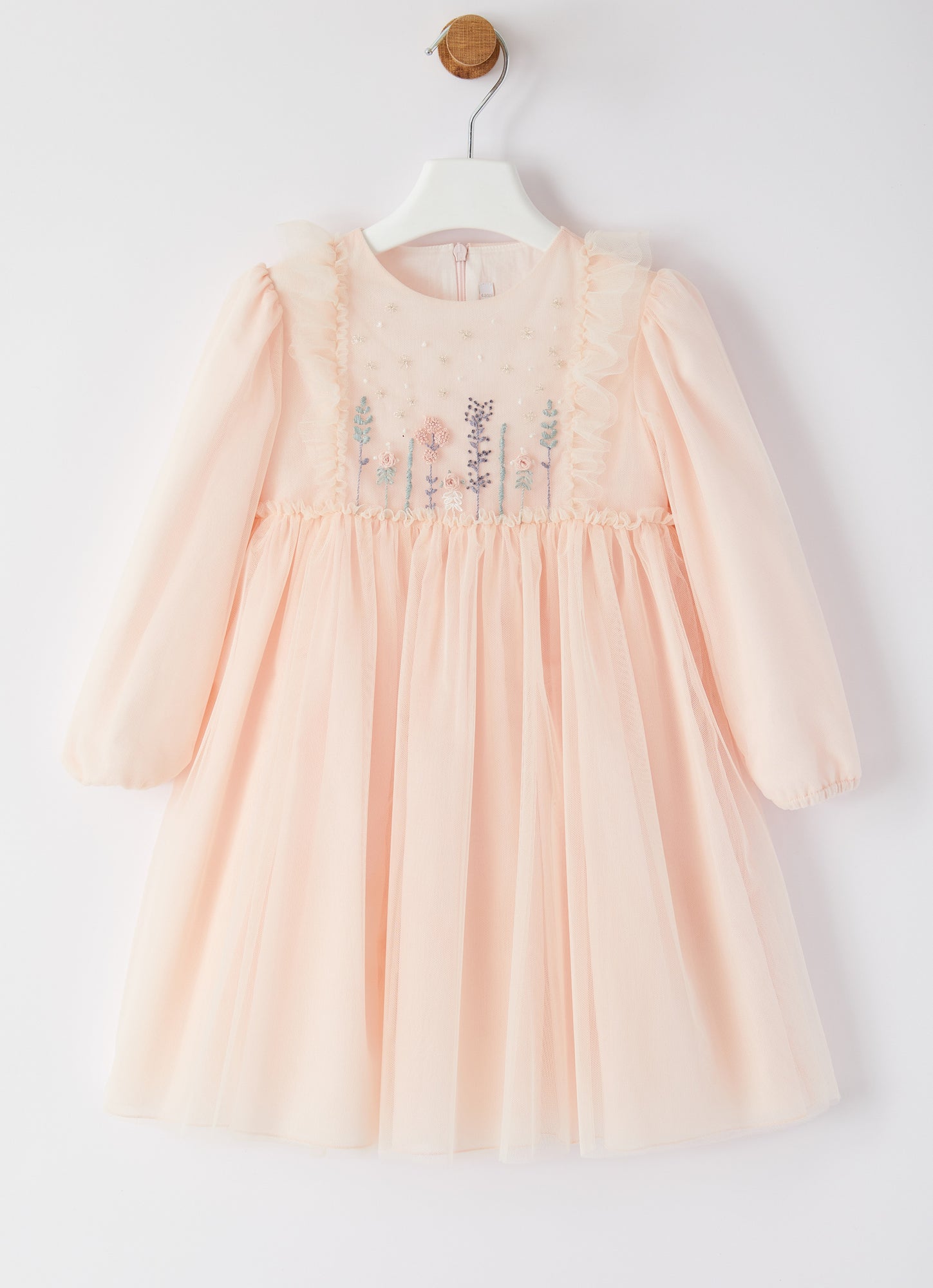Dress with Hand Embroidery | Rosa/Lago