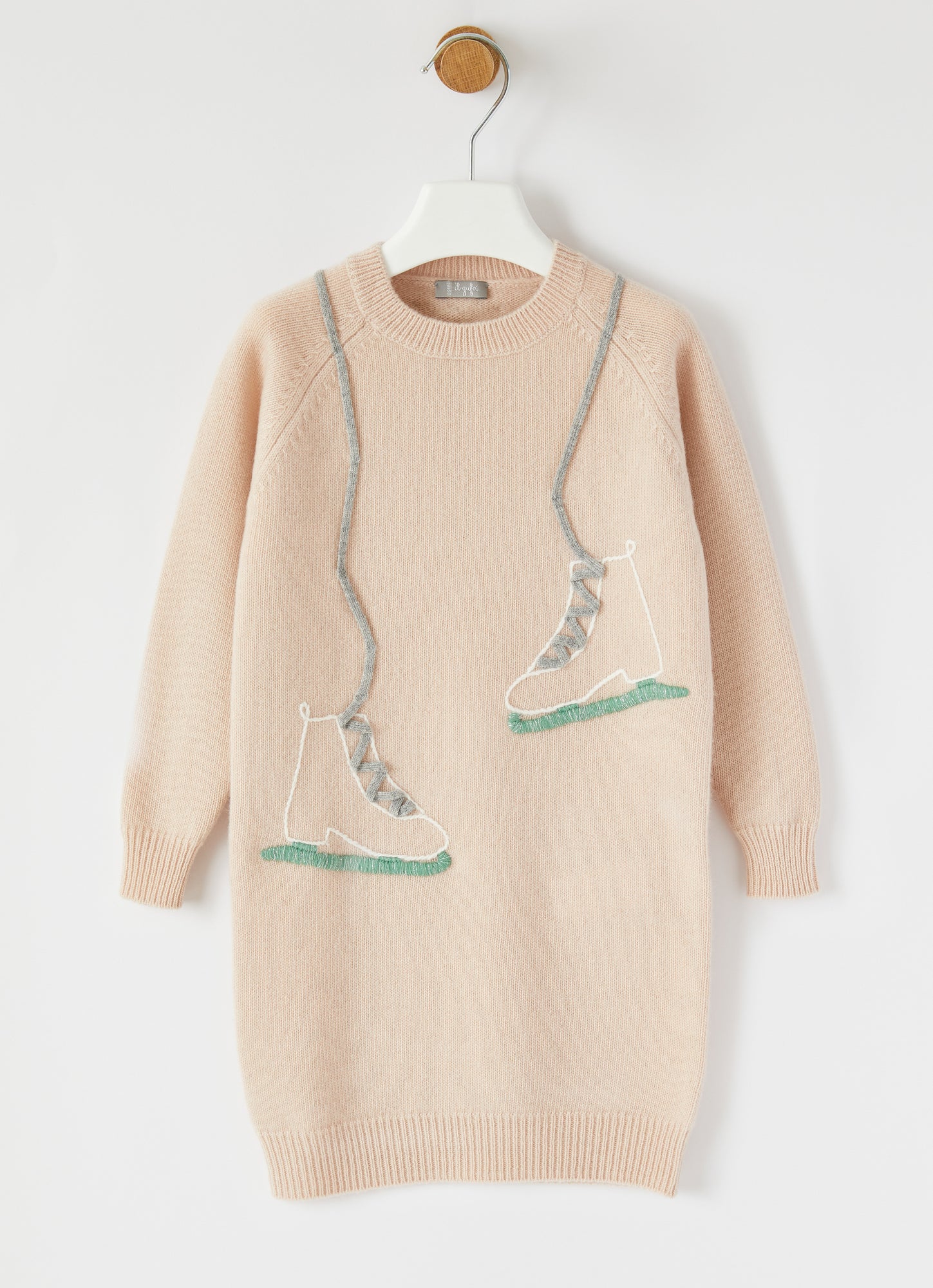 Wool Dress with Skates | Cloud Grey