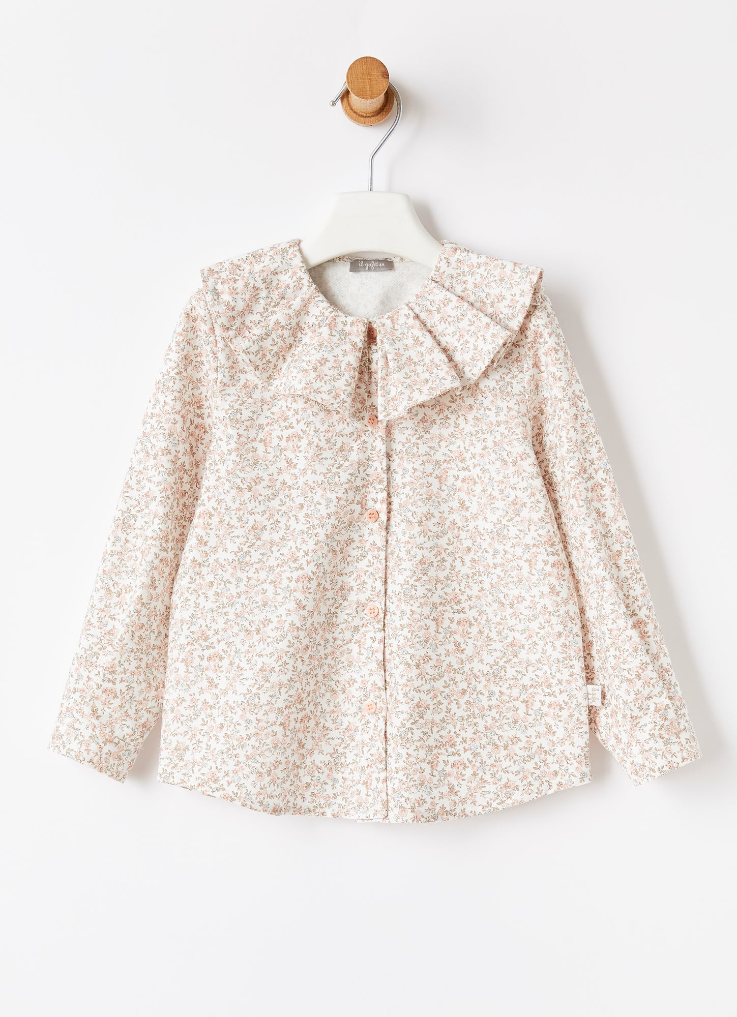 Maxi Collar Floral Blouse | Quartz Pink