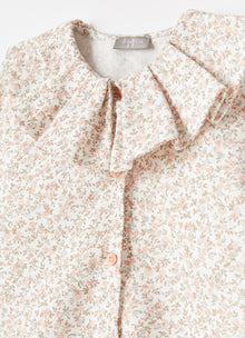 Maxi Collar Floral Blouse | Quartz Pink