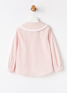Striped Maxi Collar Blouse | Blush Pink