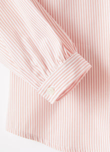 Striped Maxi Collar Blouse | Blush Pink