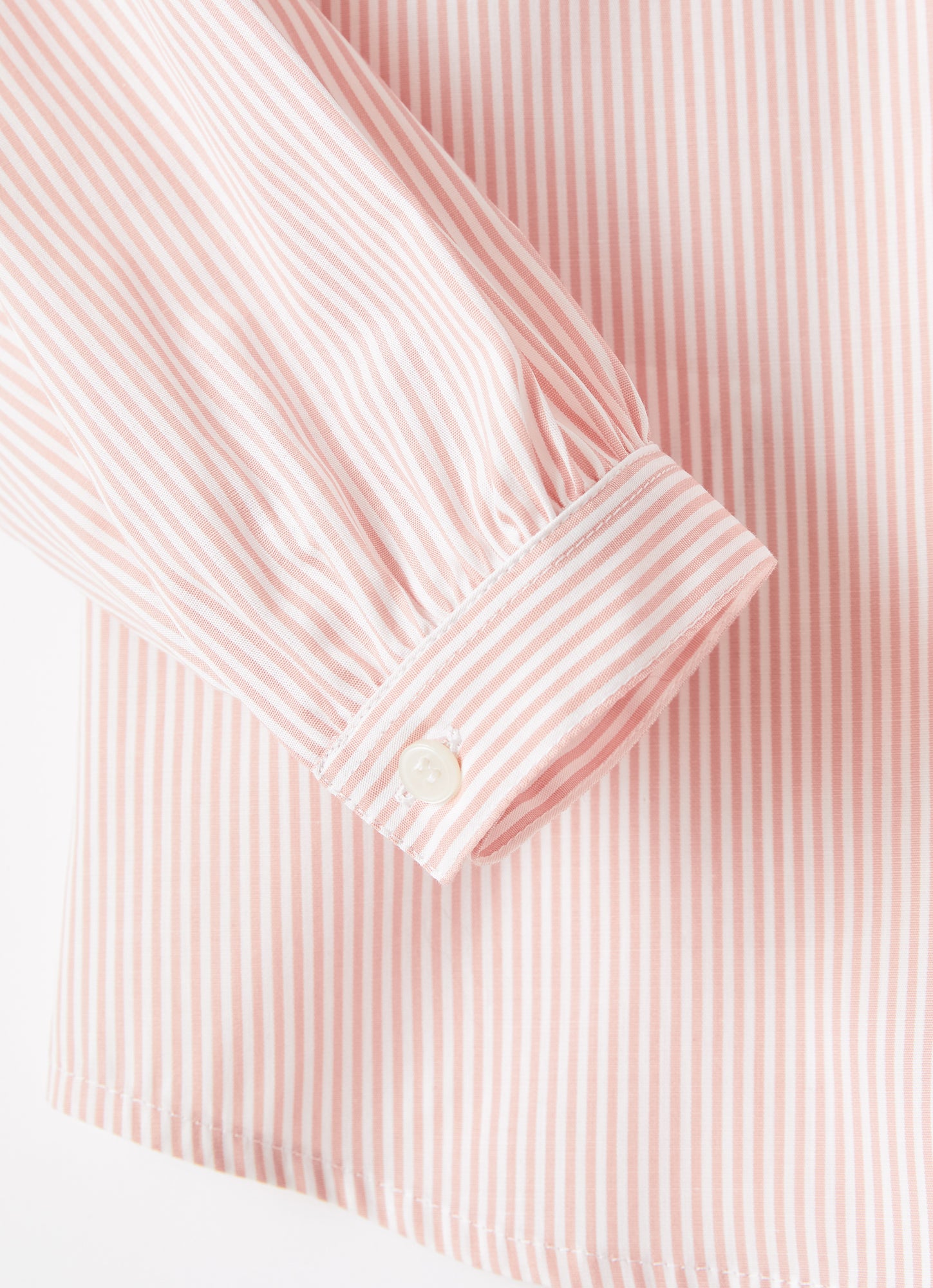 Striped Maxi Collar Blouse | Blush Pink