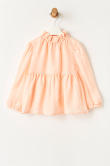 Cupro Flounce Blouse | Quartz Pink
