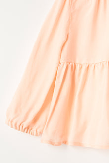 Cupro Flounce Blouse | Quartz Pink