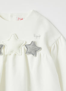 Star Motif Two-Piece Set | Milk/Grey
