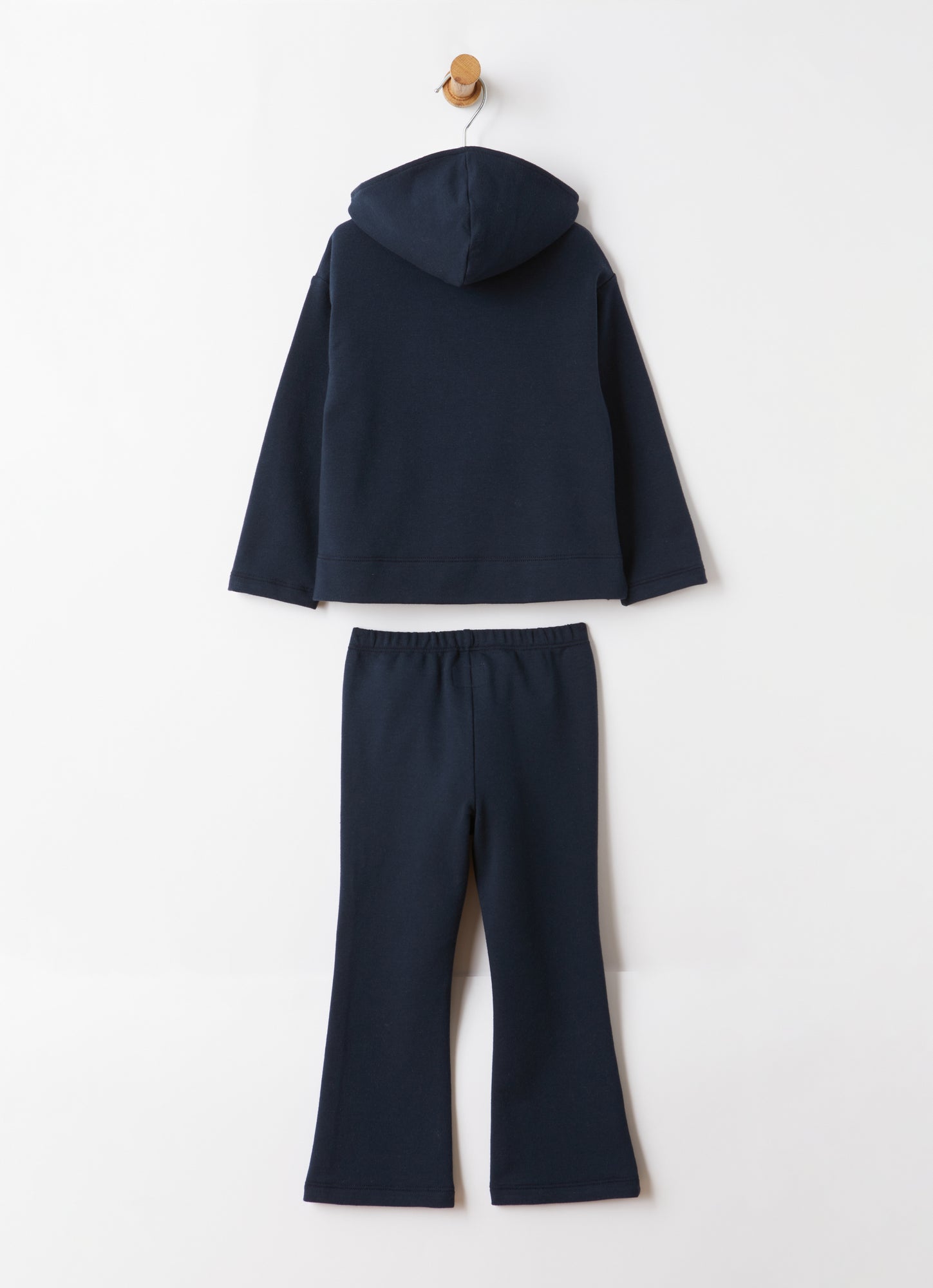 Bow Detail Two-Piece Fleece Set | Blue