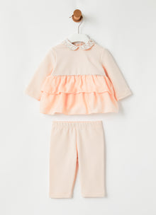 Cupro Flounce Two-Piece Set | Quartz Pink/Quartz Pink