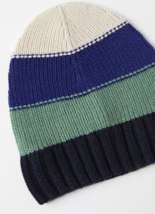 MultiColor Stripe Knitted Hat | Blue/Ocean Blue
