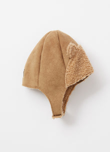 Faux Shearling Baby Hat | Beaver Brown