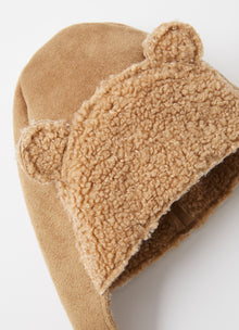 Faux Shearling Baby Hat | Beaver Brown