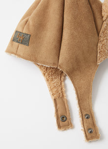 Faux Shearling Baby Hat | Beaver Brown