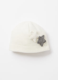 Fleece Baby Beanie | Naturale/Grigio