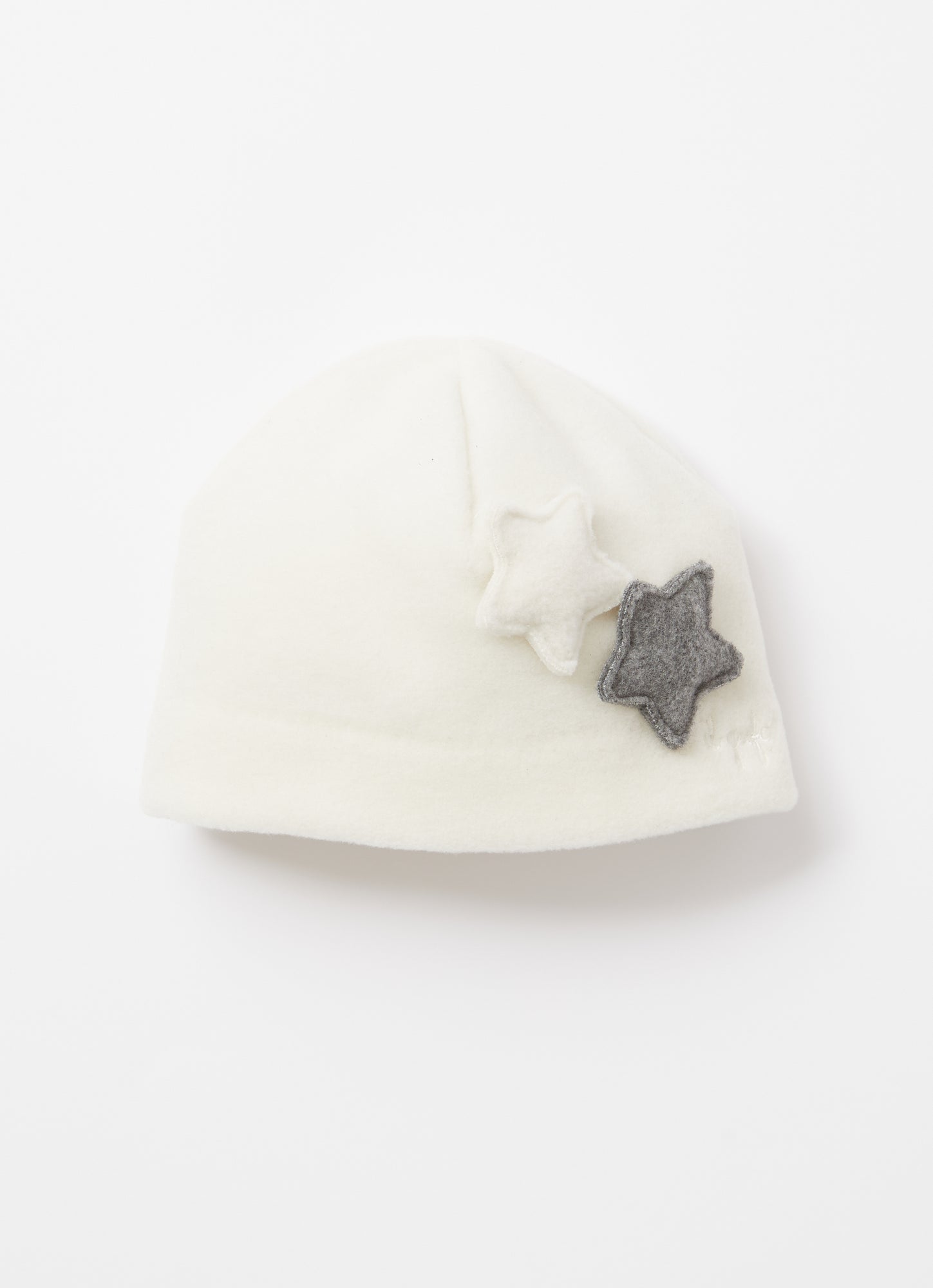 Fleece Baby Beanie | Naturale/Grigio