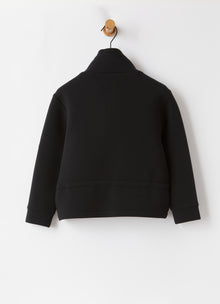 Zip-Up Bonded Jacket | Black/Black