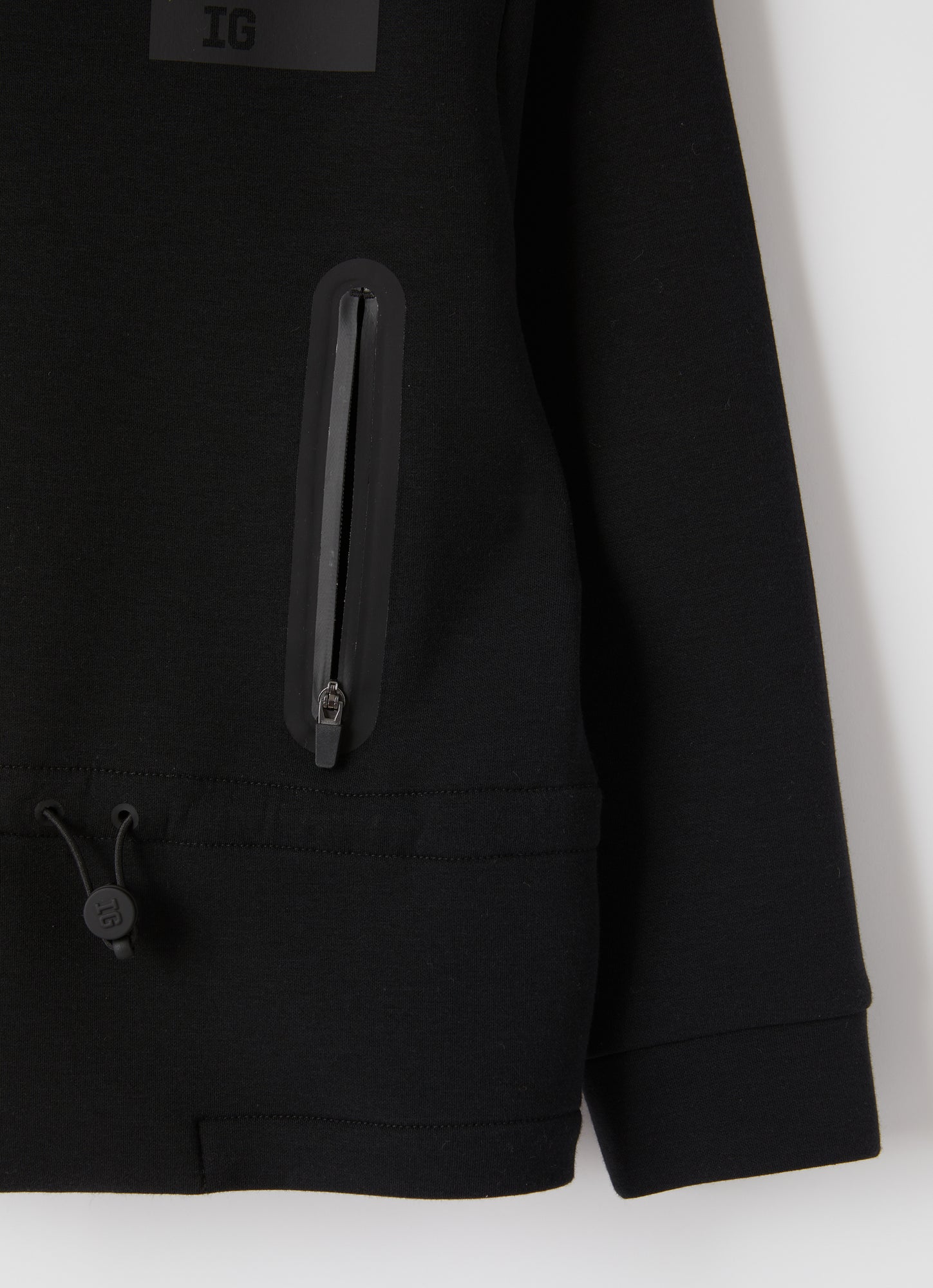 Zip-Up Bonded Jacket | Black/Black