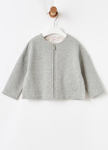 Baby Girls Fleece Jacket | Grigio/Quarzo Rosa