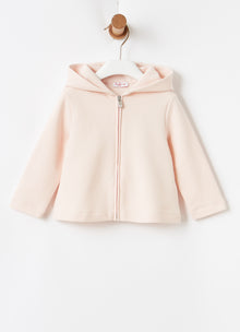 Baby Girls Zip-Up Fleece Jacket | Rosa/Nocciola