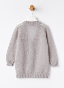Longline Mohair Cardigan | Stone Grey