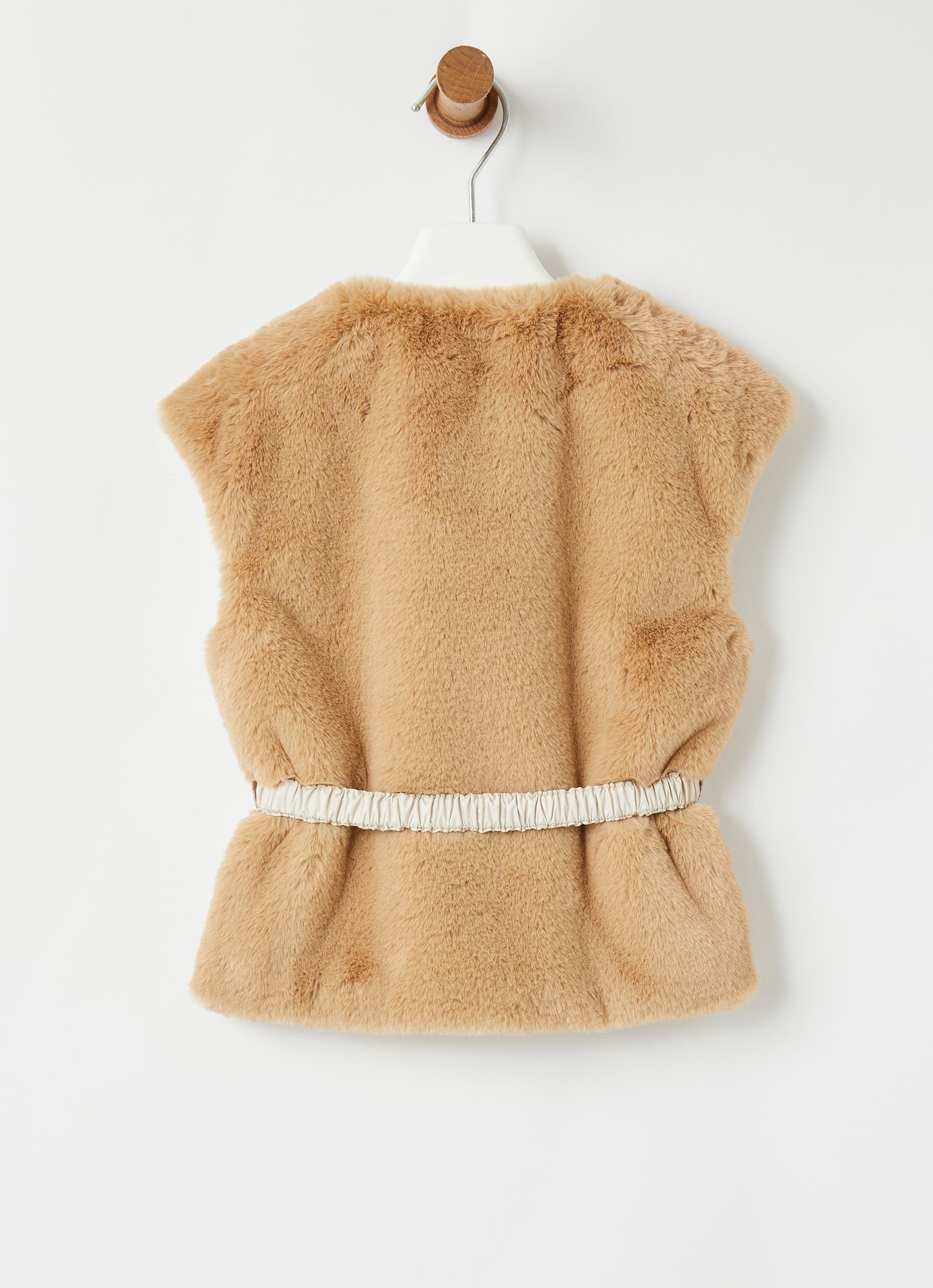 Belted Faux Fur Gilet | Camel