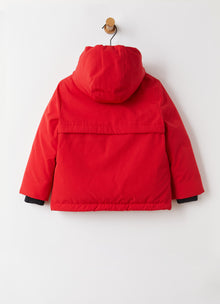 Short Down Jacket | Cherry/Blue