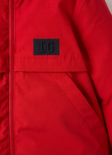 Short Down Jacket | Cherry/Blue