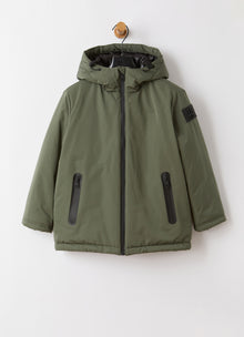 Winter Hooded Jacket with Eco-Friendly Padding | Fir Green